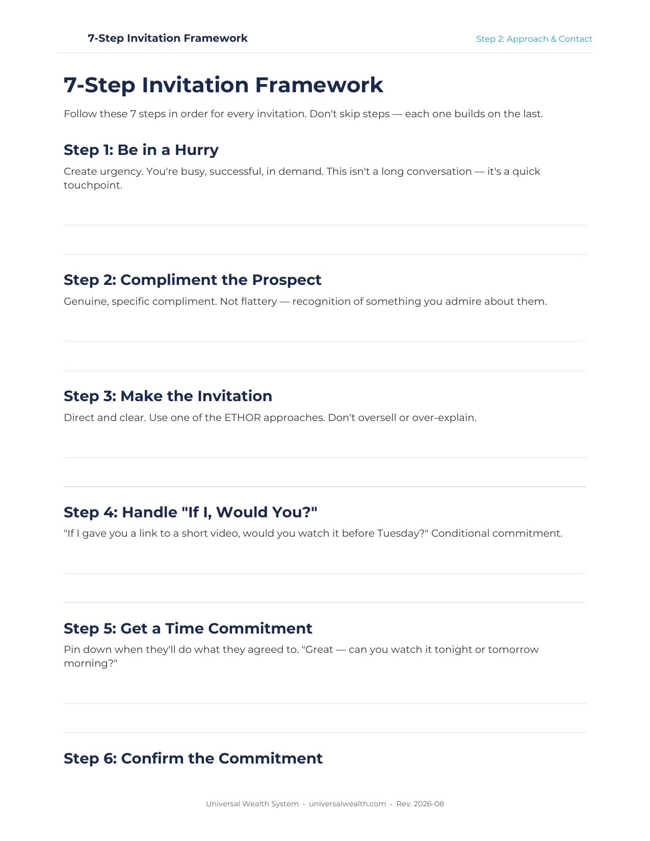 Templates & Downloads — Universal Wealth